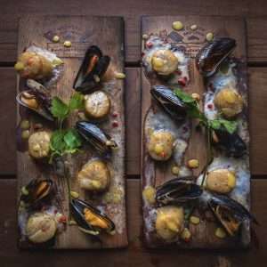 Rookplank Western Red Ceder | mosselen en coquilles | Rookplankje.nl