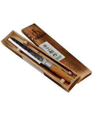 Productafbeelding | Olive Forged Broodmes in houten kistje