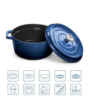 Productafbeelding | Eigenschappen GrandFeu Braadpan 3.5 en 4.7 L Donkerblauw