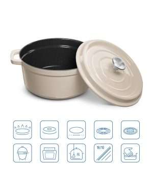 Productafbeelding | Eigenschappen GrandFeu Braadpan 3.5 en 4.7 L Wit