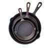 Productafbeelding | Cast Iron Skillet Set | Gietijzeren Fry Pans | 3 stuks