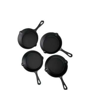 Productafbeelding | Cast Iron Skillet Set | 4 stuks kleine gietijzeren fry pans
