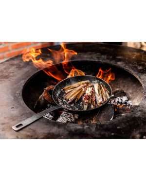 Sfeerafbeelding | Forged Fry Pan Steel 24cm open vuur