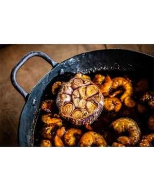 Sfeerafbeelding | Forged Fry Pan Steel handvatten gamba's