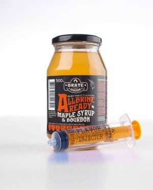 Productafbeelding | Grate Goods Allbrine Ready Maple Syrup and Bourbon inclusief injector