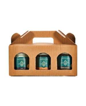 Productafbeelding | Zeeuwsche Zoute trioset met Puur, Gerookt en Zwarte Knoflook zout | Cadeauverpakking
