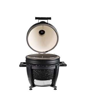 Productafbeelding | Grill Guru Prime Satin Black Compact | Vooraanzicht Open